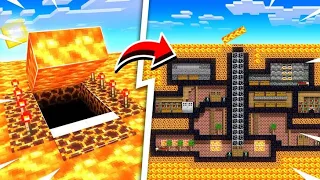 WORLDS BIGGEST SECRET LAVA BUNKER IN MINECRAFT!