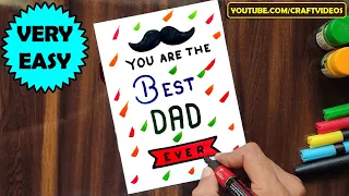 HOW TO DRAW FATHER'S DAY CARD | FATHERS DAY DRAWINGS
