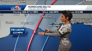 Delta forecast to make Louisiana landfall Friday