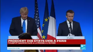 REPLAY - Trump et Macron face à la presse à l'Elysée