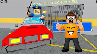 UCIEKAM PRZED BARRY KTÓRY ŚCIGA MNIE SAMOCHODEM w ROBLOX! (Car Barry's Prison)