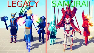 SAMURAI TEAM vs LEGACY TEAM | TABS - Totally Accurate Battle Simulator