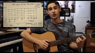 Lil PEEP - Walk away as the door slams (Acoustic) Guitar Tutorial - As played - Tabs + Strumming