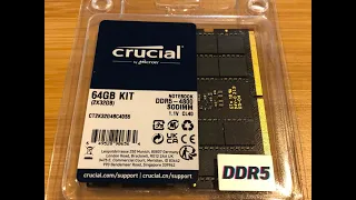 Maxing out Upgrade for Alienware x17 R2 Crucial Memory 64GB DDR5 4800 MHz SO-DIMM  Kit (2 x 32GB)