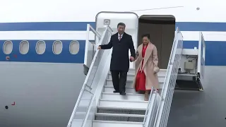 Macron welcomes Xi at Tarbes airport as Chinese president visits French Pyrenees