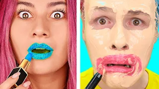 Trying 100 LAYERS CHALLENGE! 100 Layers of Makeup, Nails, Lipstick! by 123 GO!CHALLENGE