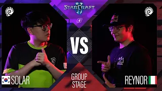 Reynor vs. Solar // Gamers8 featuring StarCraft  // Group Stage