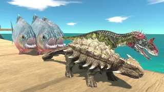 Epic Dinosaurs Race - Which Dinosaur Survived In the Dangerous Sea - Animal Revolt Battle Simulator