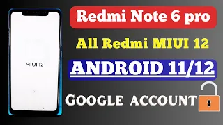Redmi note 6 pro Frp bypass | Frp bypass|without pc| Mi note 6 pro Frp| miui 12 || miui11