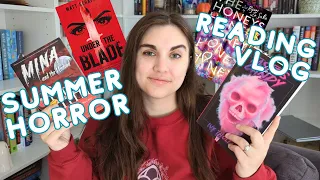 reading summer horror books 📖 underrated horror reading vlog | slashers, vampires & lots of weird