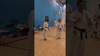 Kagawa Shihan teaching correct Kihon at the JKS England Seminar in Nottingham. March 2024.