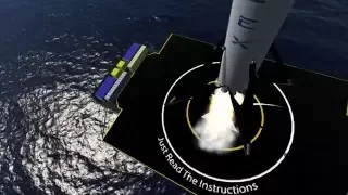 KSP - SpaceX Falcon 9 Barge Landing fixed