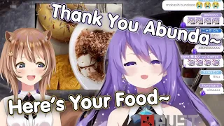 Reaksi Imut Moona Saat Dibawain Makanan Sama Risu【EN/ID Sub】