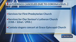 Gatherings canceled due to the coronavirus