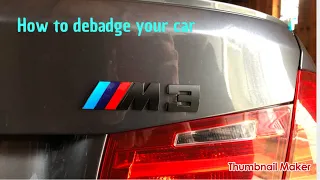 How to debadge your car