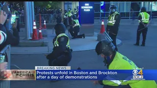 Protesters March To Boston Police Headquarters After Rally