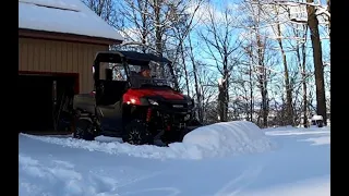 2021 Honda Pioneer Snow Plowing 12 19 21