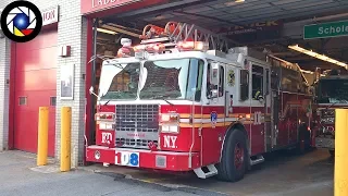 FDNY Ladder Truck 108 responding