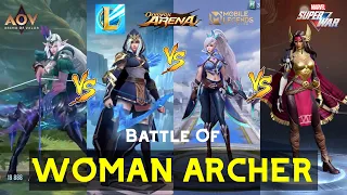 Ashe VS Miya VS Tel'Anas VS Hakuro VS Moonstar - WOMAN ARCHER HERO COMPARISON