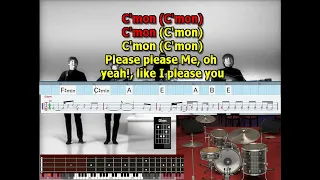 Please Please me Beatles only John original separated vocals isolated drum and bass