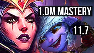 LEBLANC vs TRISTANA (MID) | 8/0/3, Legendary, 1.0M mastery, 300+ games | NA Master | v11.7