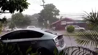 Raining in Ayutthaya, Thailand