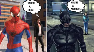 Amazing Spider man 2 Vs The Dark knight rises Android | NPC reactions !