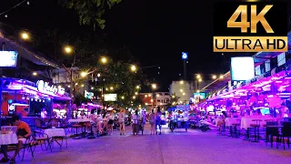 Pattaya 4K Walk Soi Bua Khao, Treetown, Soi Made in Thailand,Pattaya Klang. 2021 Mar 24th.