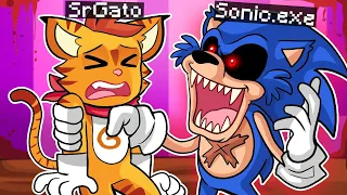 ¡SONIC SE CONVIERTE EN EXE Y ME ATACA! 😡🔪 😭 | SRGATO VS SONIC.EXE EN MINECRAFT TROLL