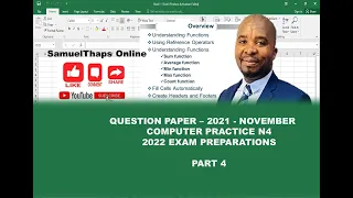 QUESTION PAPER - NOV 2021 - COMPUTER PRACTICE N4 - QUESTION 7B