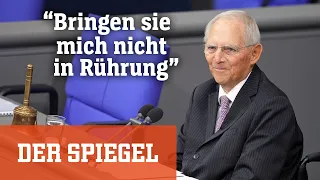 Schäubles Auftritt im neuen Bundestag: »Bringen Sie mich nicht in Rührung« | DER SPIEGEL