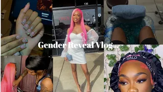 GRWM: Hair, nails, makeup +gender reveal edition 👣