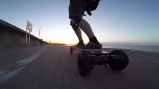 Sunset skate with Evolve Electric Skatboards Carbon GT Filmed with Feiyu Tech G4S gimbal for GoPro