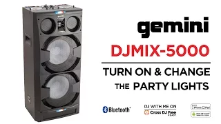 Gemini DJMIX-5000 - How to Turn On and Change the Party Lights