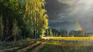 After Rain - Acrylic Painting / Creativity Art Gallery / Satisfying Picture