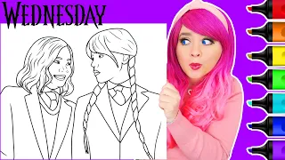 Coloring Wednesday and Enid Coloring Page | Ohuhu Art Markers