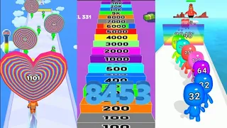 Reach up MAX Layer Man 3D : Merge & Collect vs Number Run Master vs Man Runner 2048 Satisfying Games