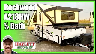 [Most Popular!] ½ Bath & Twin/King Bed for SUVs & Minivans!! 2021 Rockwood A213HW A-Frame Pop Up RV