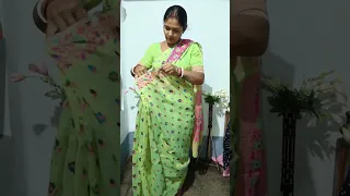 Easy saree draping video for Beginners with perfect pleats @Priyankasfamily127