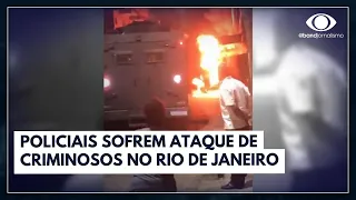 Caveirão incendiado: bandidos atacam blindado no RJ | Jornal da Band