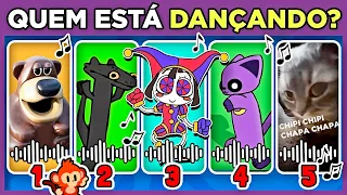 🕺 QUEM ESTÁ DANÇANDO? #3 | Banguela | Pomni | Sonic | Freddy | Chip Chapa | Catnap #quiz #macaquiz