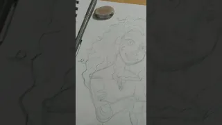 Let's draw Merida from Brave!  #disney #brave #merida #drawing