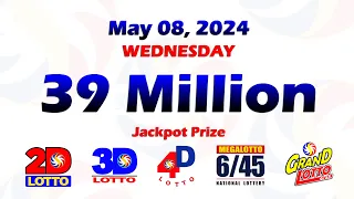 May 08, 2024 - WEDNESDAY PCSO Lotto Daily Result