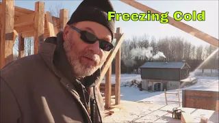 Off Grid Homesteading, Building Our Post And Beam Garage With Barn And Green House Attached.