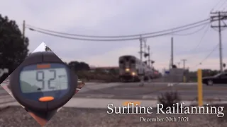 90MPH+ Coaster &  Amtrak Trains @ Carlsbad CA. // December 20th 2021 ft. Coaster F59PHI 3002