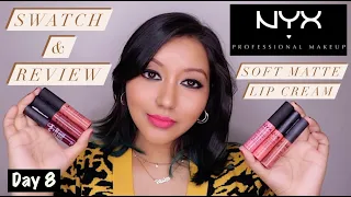 NYX Soft Matte Lip Cream Swatches & Review || 13 Days of Liquid Lipstick