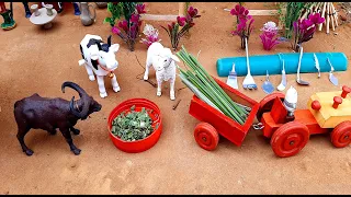 DIY How To Make cow shed | House of animals Feeding grass to animals | Woodwork-3