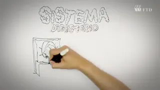 Animação sobre o processo de digestão e o caminho percorrido pelo alimento.