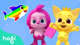 Hogi and Baby Shark Learn Colors & Sing Along | +Compilation | Nursery Rhymes | Hogi Kids Song