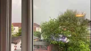 Today’s weather in Cleveleys, thunder,thunder and Lightning.